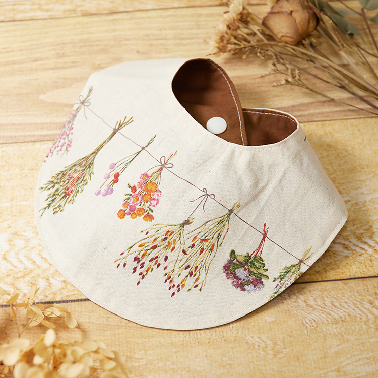 ３０㎝角*Flower*3*やわらかガーゼハンカチ*1枚*ハンドメイド 30㎝角*Flower*3*やわらかガーゼハンカチ*1枚*ハンドメイド