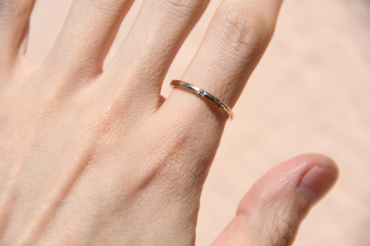 リング 指輪 ブルームーン ボタン 25mm アルミワイヤー2mm リング 指輪 ブルームーン ボタン 25mm アルミワイヤー2mm