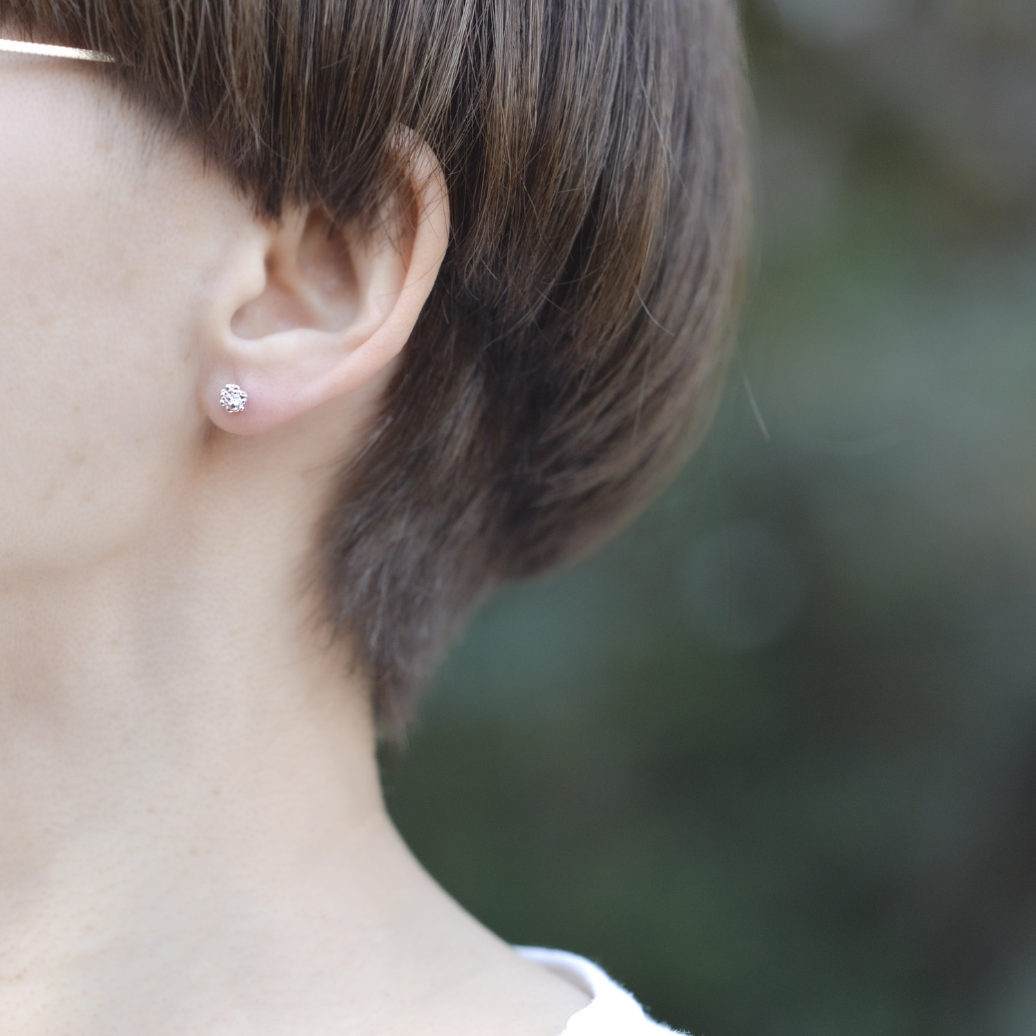 【373】ガラスドームのシンプルイヤリング／ピアス 373】ガラスドームのシンプルイヤリング／ピアス 【公式通販】