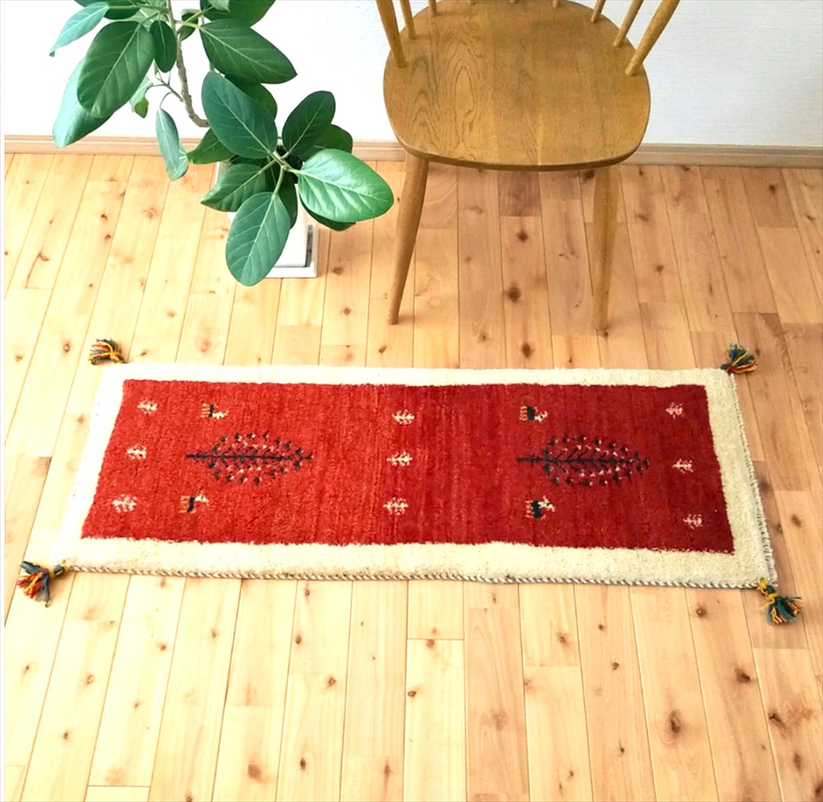 115x47cm ペルシャギャッベ ランナー (ギャベ) ペルシャ絨毯 ギャッベ ペルシャギャッベ( ギャベ )ラグ ベッドサイド 廊下 ランナー No
