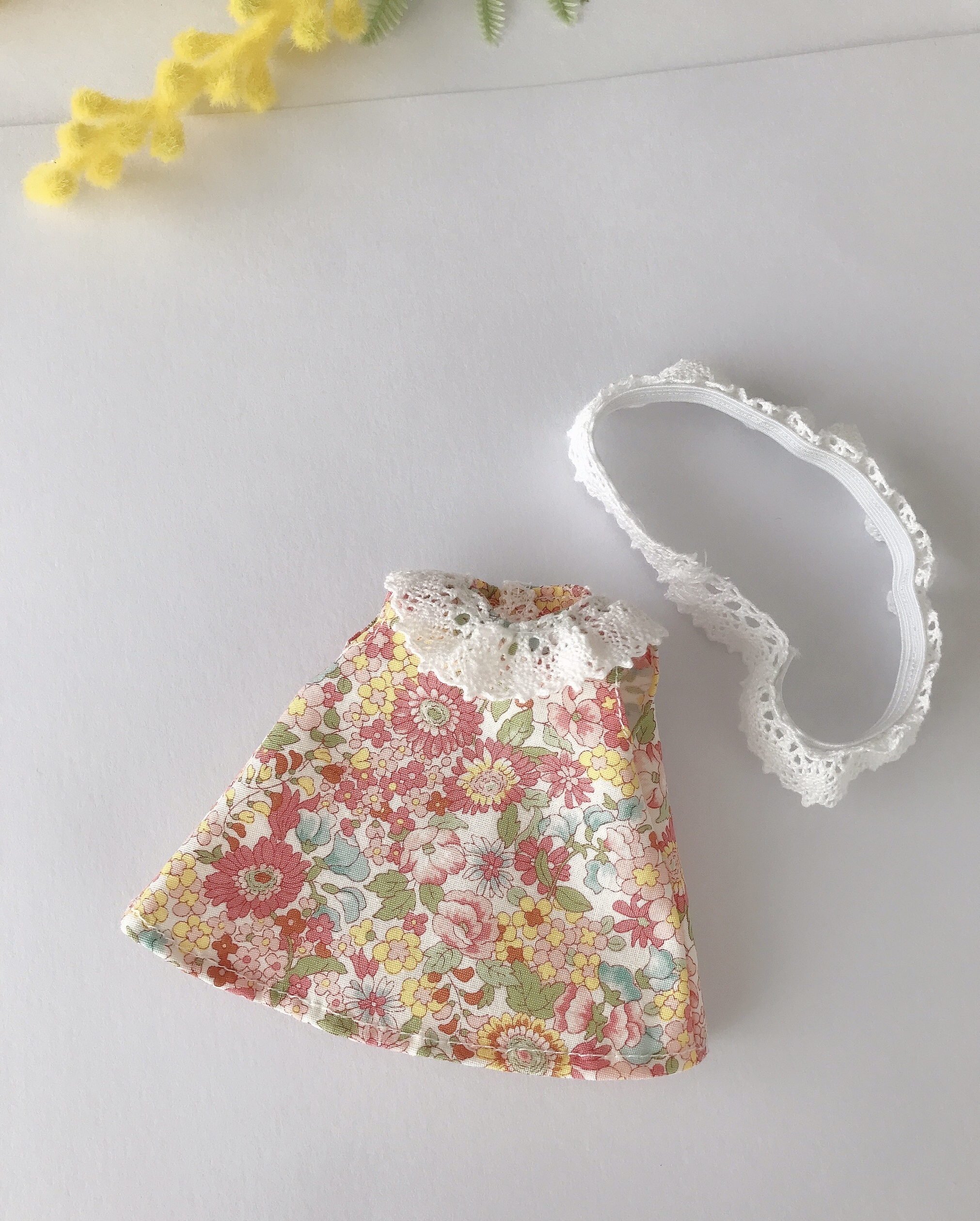 送料無料】ふりふりつけ襟スタイ&ヘアバンド(リバティ生地)