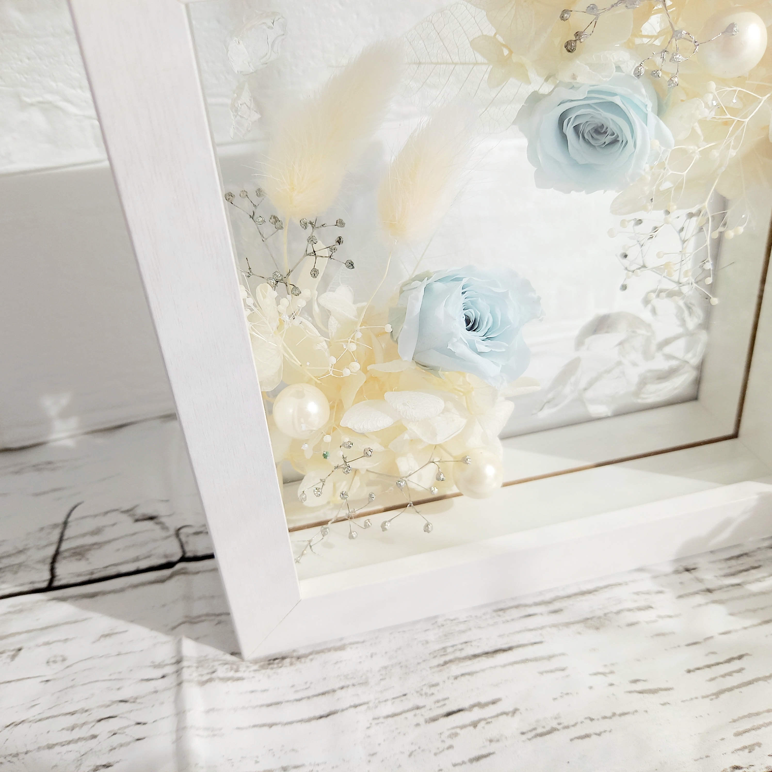 フレーム】氷の世界に咲く薔薇(サムシングブルー)♡ラッピング無料 