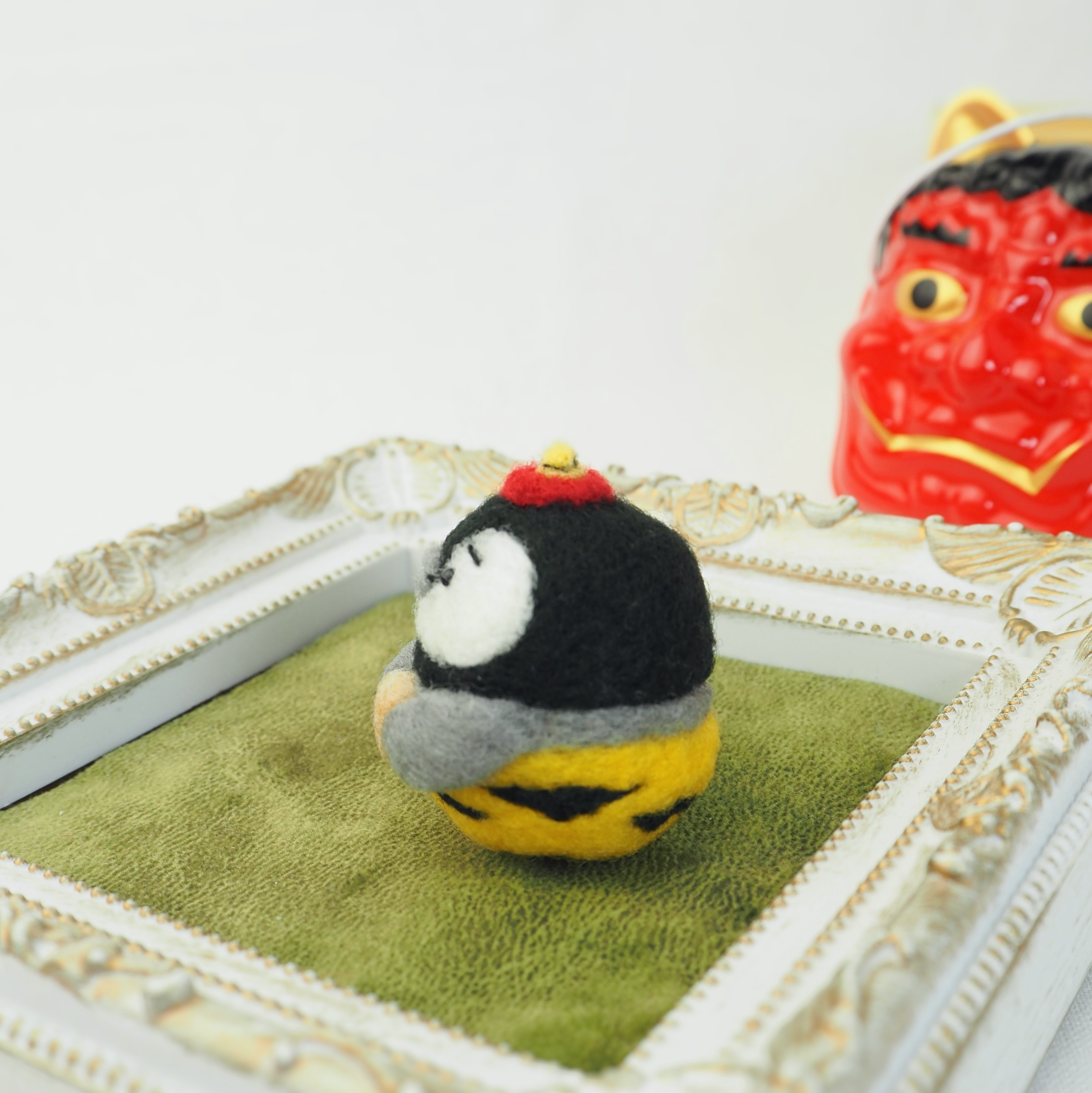 受注製作　犬と猫の羊毛フェルトひな祭り人形セット 受注製作】ひな祭り＊ひな人形＊お雛様＊羊毛フェルト 干支の