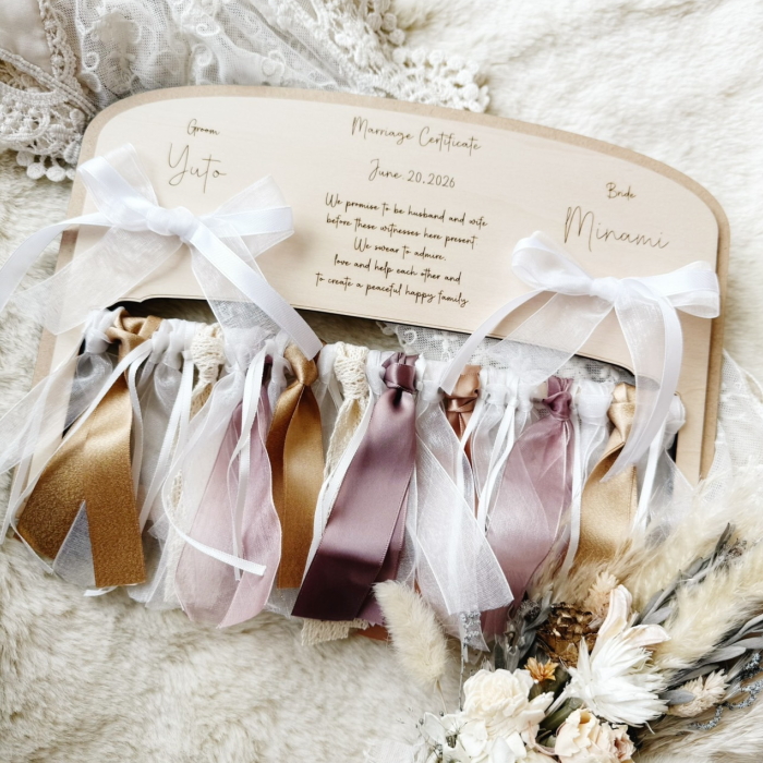 ゲスト参加型*リボンで彩る結婚証明書* 結婚式 披露宴 ブライダル 挙式