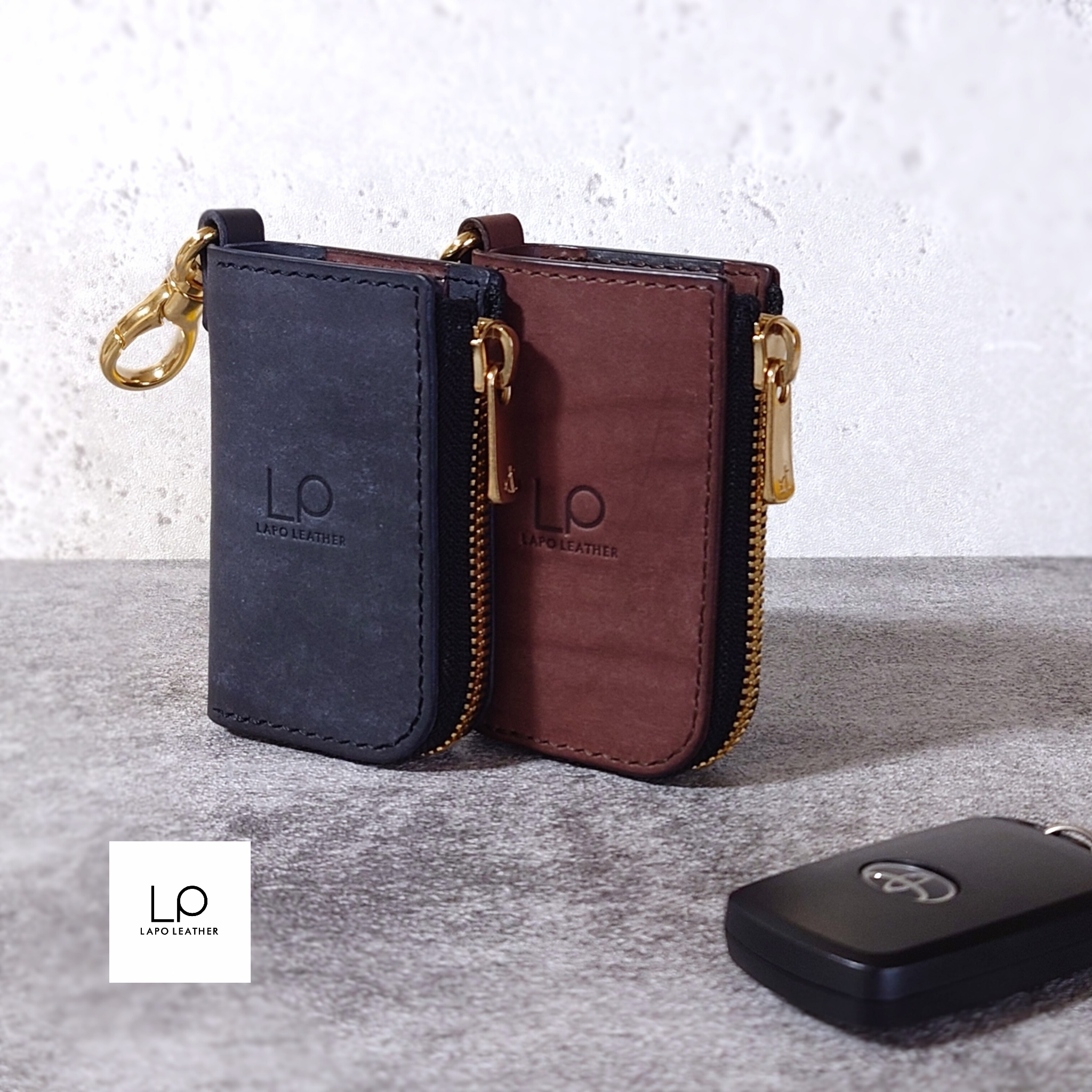 ねっこ　セミオーダー/スマートキー・キーケース/チョコパイ型 スマートキーケース スマートキー 2個収納 ケース ダブル