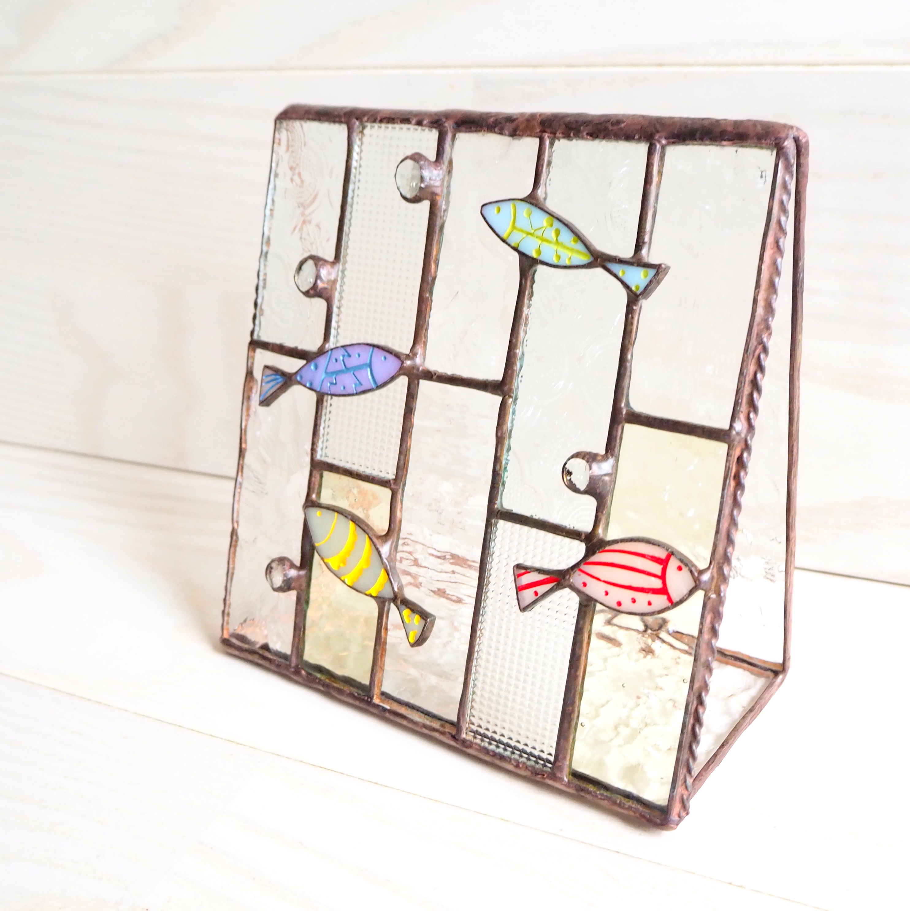 ステンドグラスのお魚パネル - unitガラス工房 ｜クラフト作品 通販
