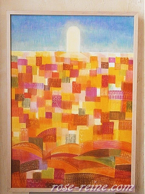 原画 絵画 この想いは オイルパステル ガッシュ 額装済み