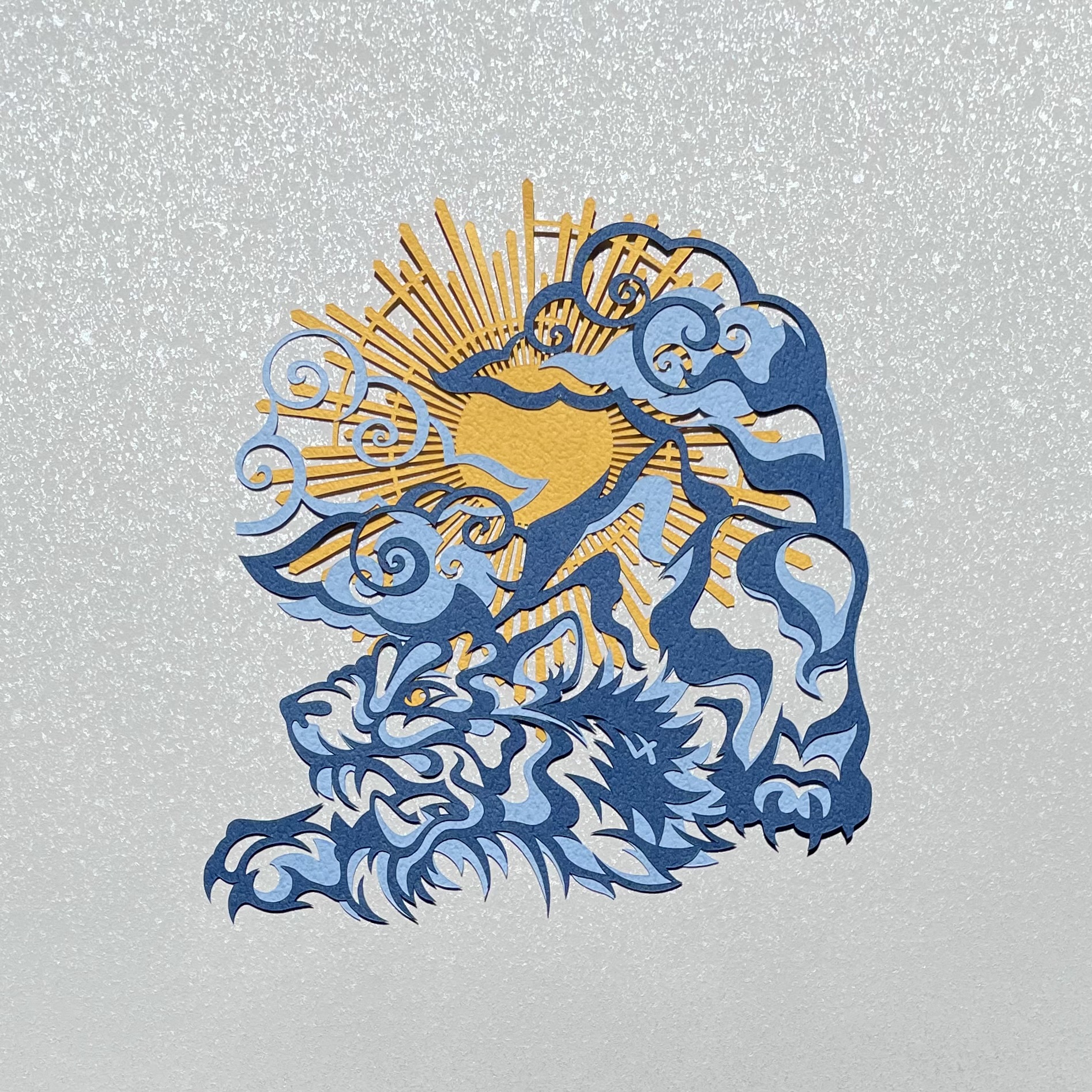 【切り絵】城 切り絵 ＊「 ノイシュヴァンシュタイン城（ ドイツ