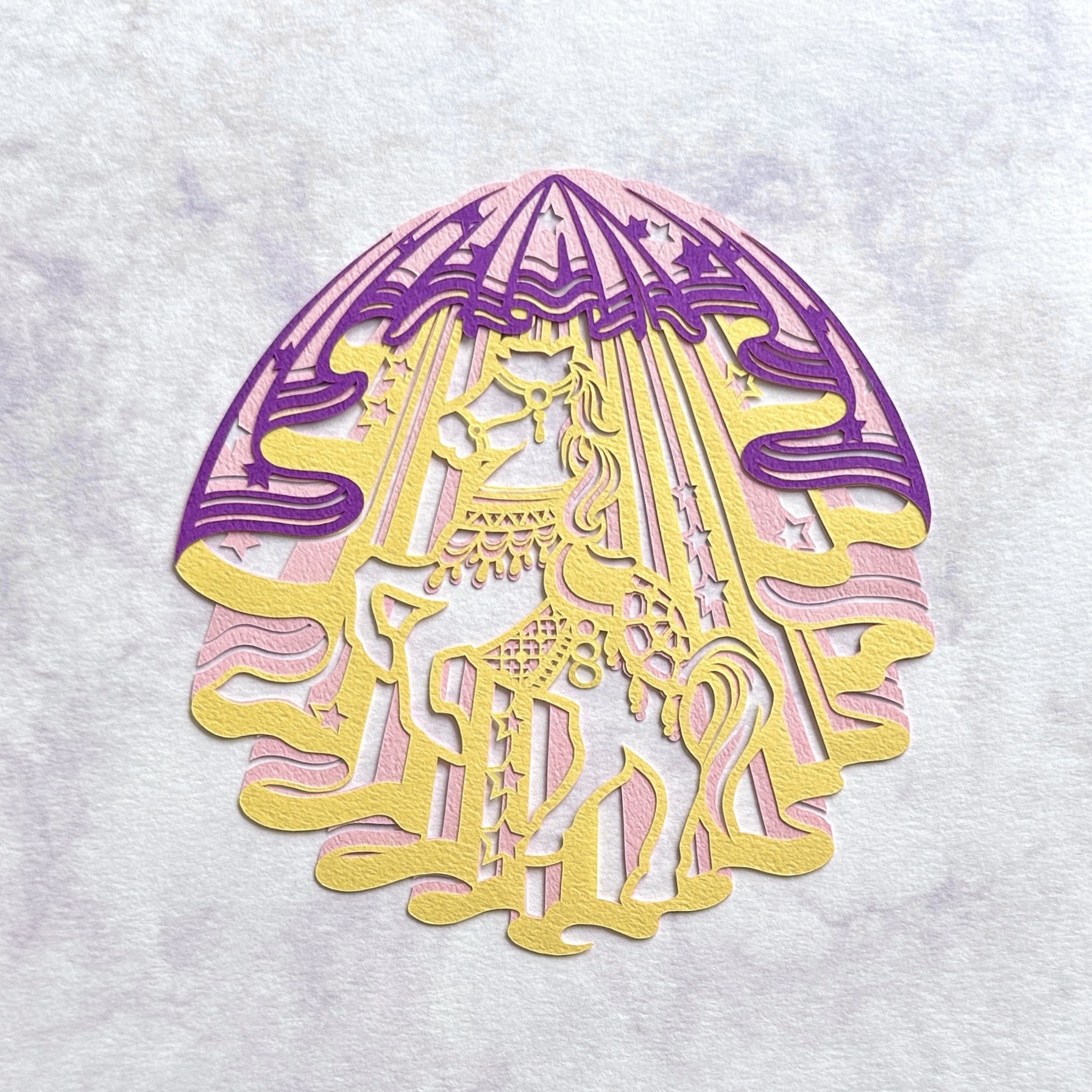 切り絵キット2026.01「午年」 - 重ねる切り絵 祐琴 ｜クラフト作品