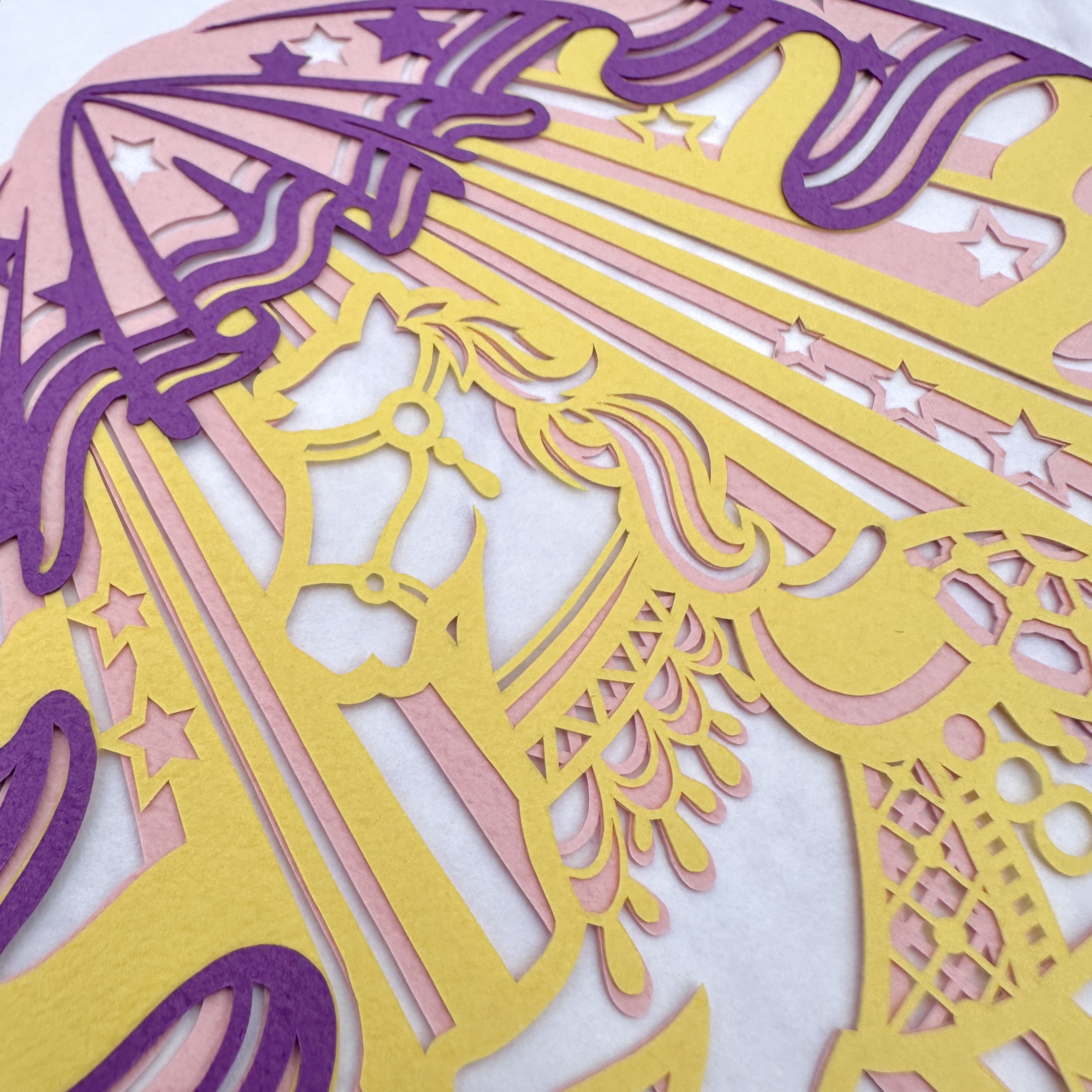 切り絵キット2026.01「午年」 - 重ねる切り絵 祐琴 ｜クラフト作品