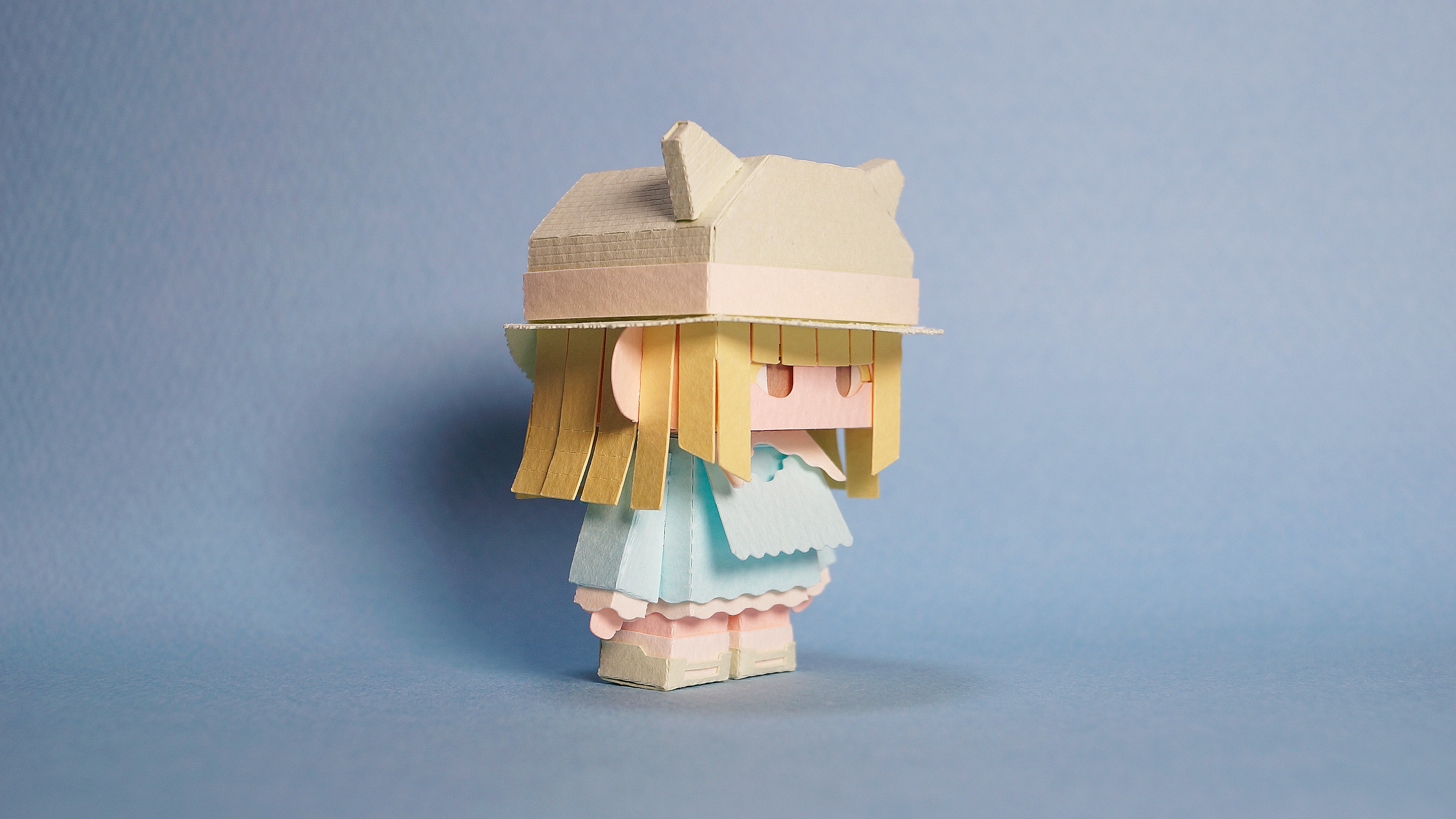 メチャミカ むぎわらぼうし-2【ミカちゃん型ペーパークラフト