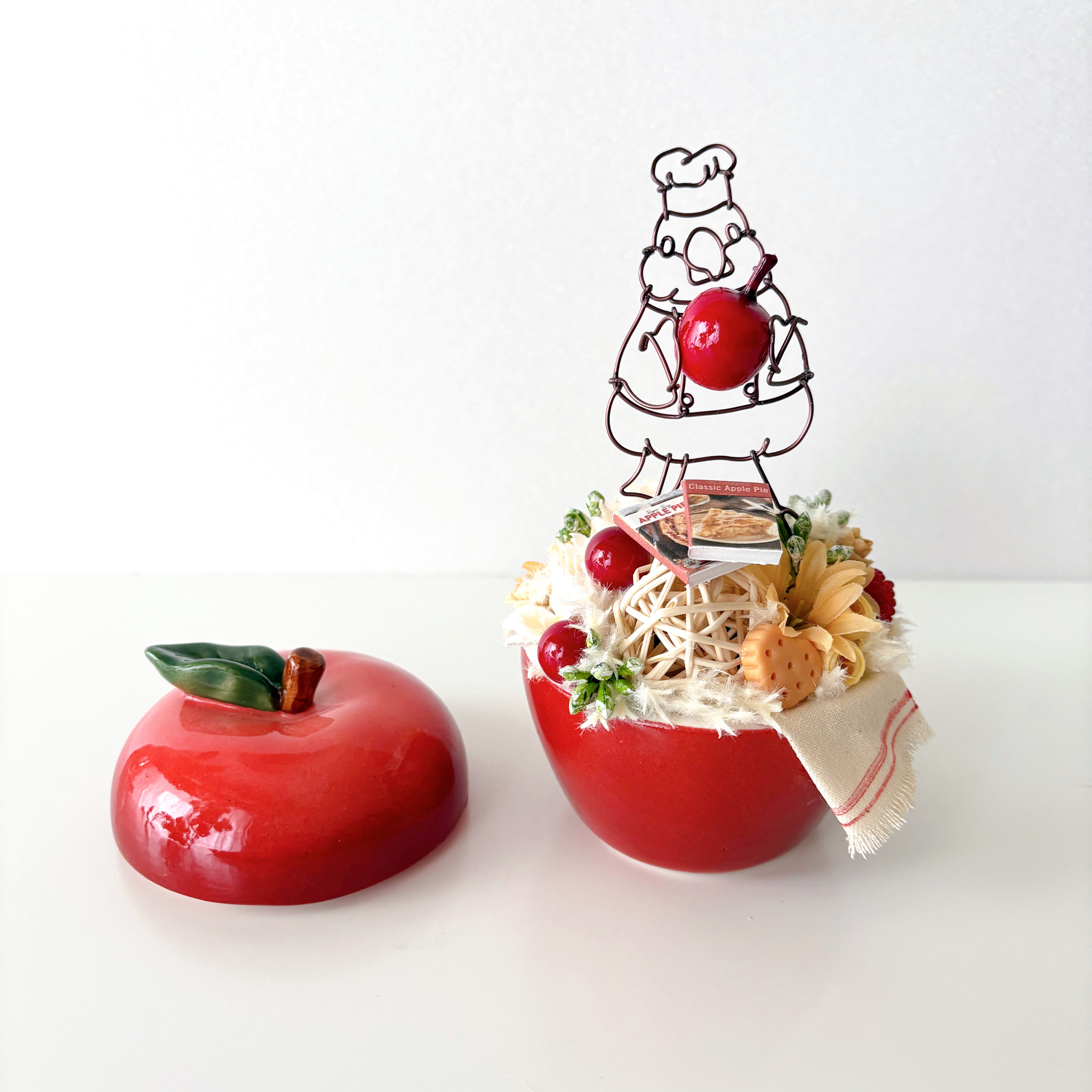 Apple - のぶさん専用 ぷっくり文鳥のパティシエさんアップルアレンジメント - CHIKA