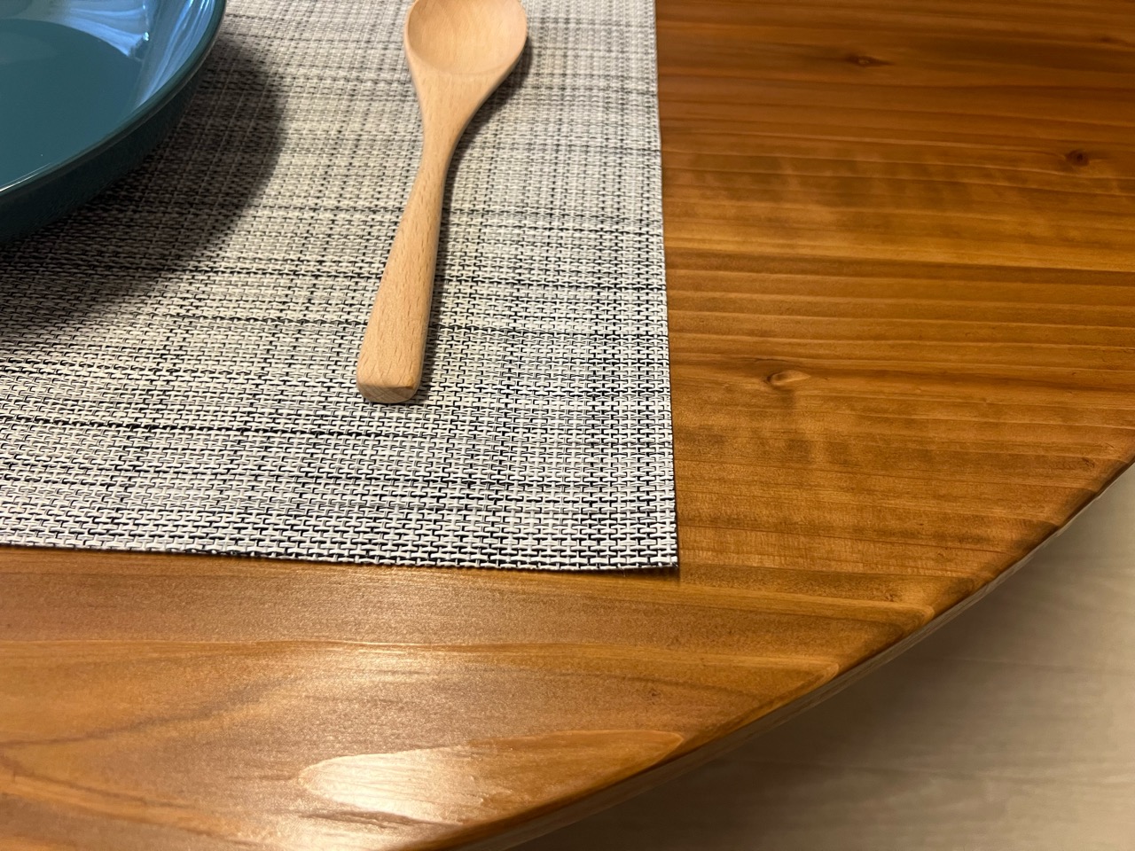 送料無料】 ローテーブル 丸形 90cm 杉 オーク調 折りたたみ脚