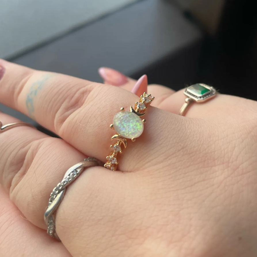 ハンドメイド1点もの＊ オパール＋シルバーリング【10010】 【公式通販】