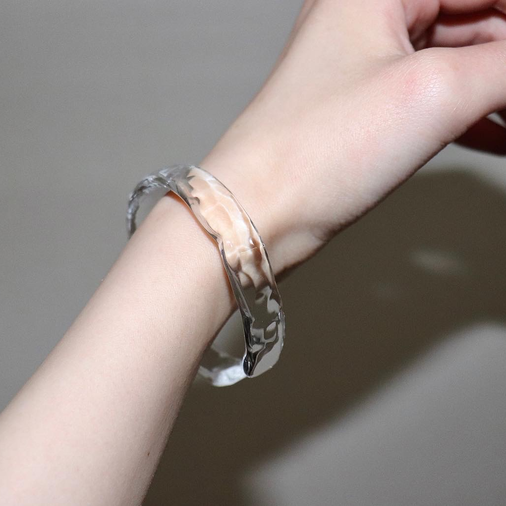 ガラスバングル Clear Glass Bangle 溶けない氷 氷のガラス ガラス
