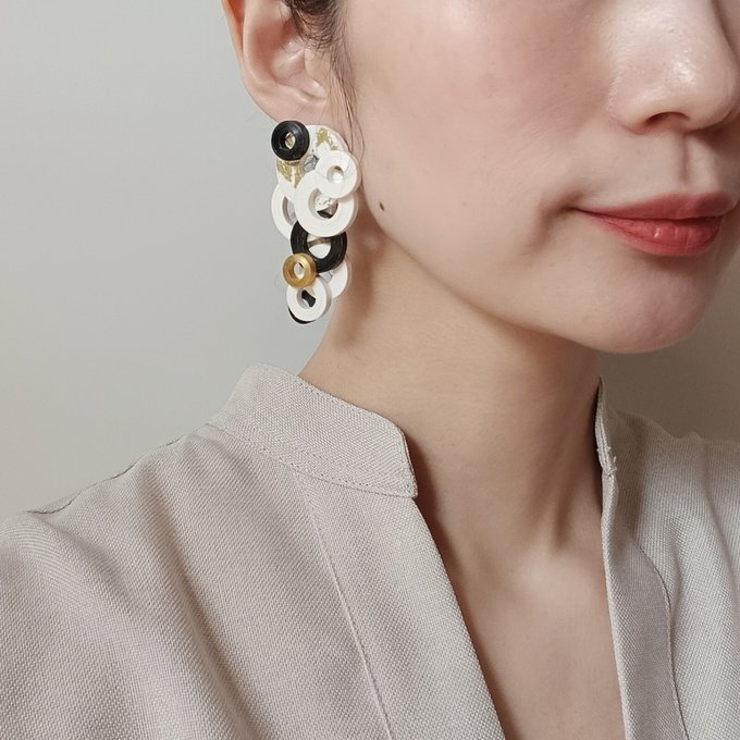 ✨大切な人✨　　※イヤリング価格となっております Amazon | FH.bird 大ぶり イヤリング レディース 長い 揺れる