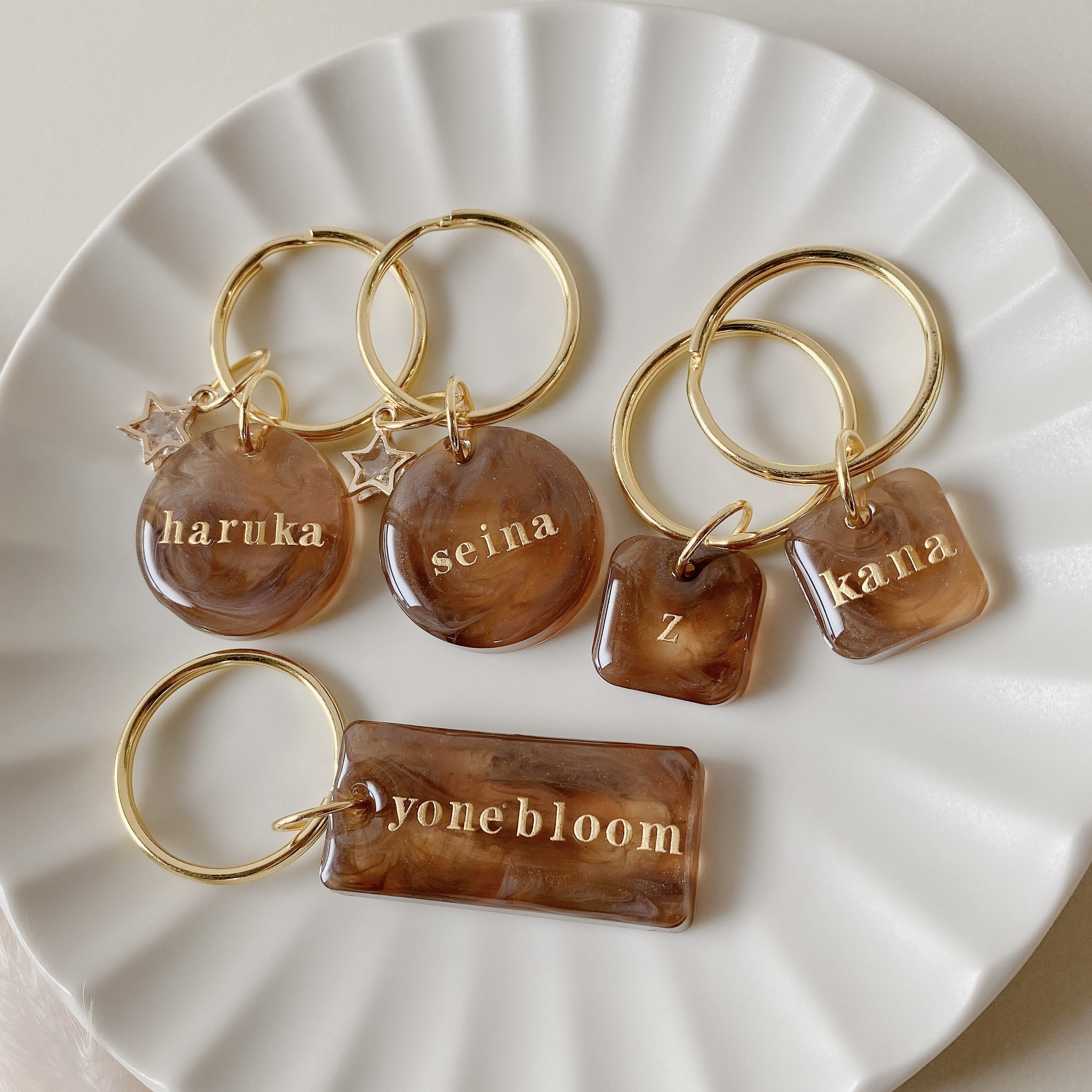 レジン 文字入れキーホルダー♡確認♡