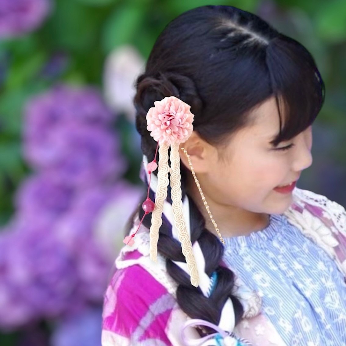 mcmc様 アップスタイルにゆらゆら揺れる花かんざし＊結婚式 成人式 髪飾り