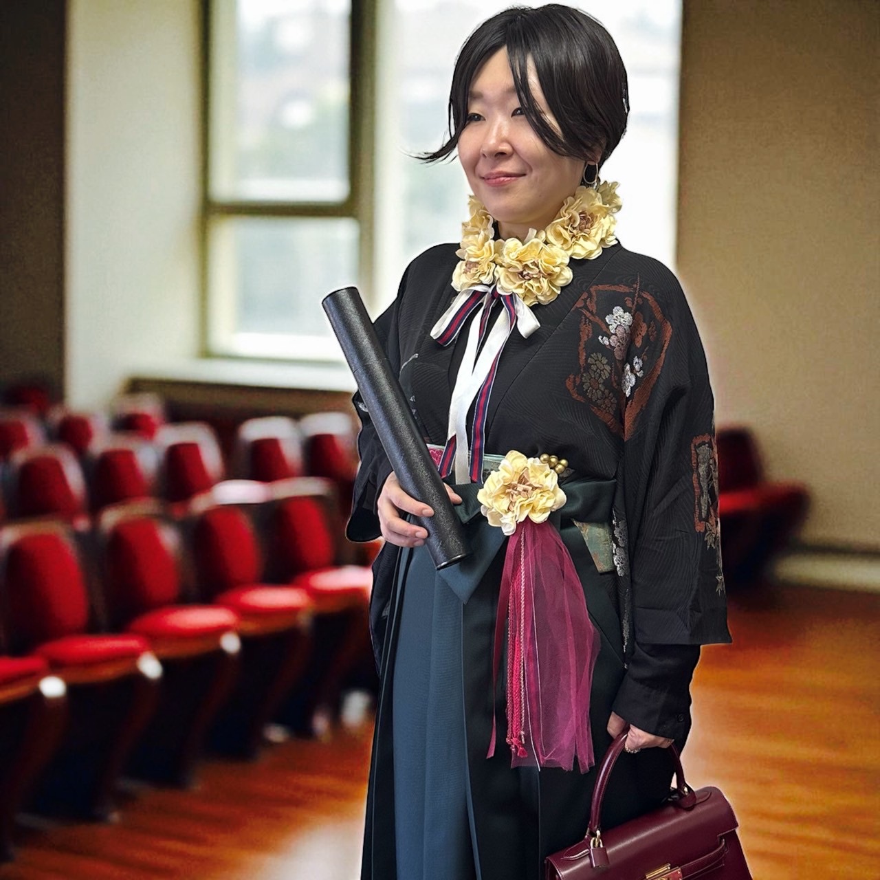 和装 着物 卒業式 袴 髪飾り 帯飾り 2WAY ハイカラさんのゆらゆらお花