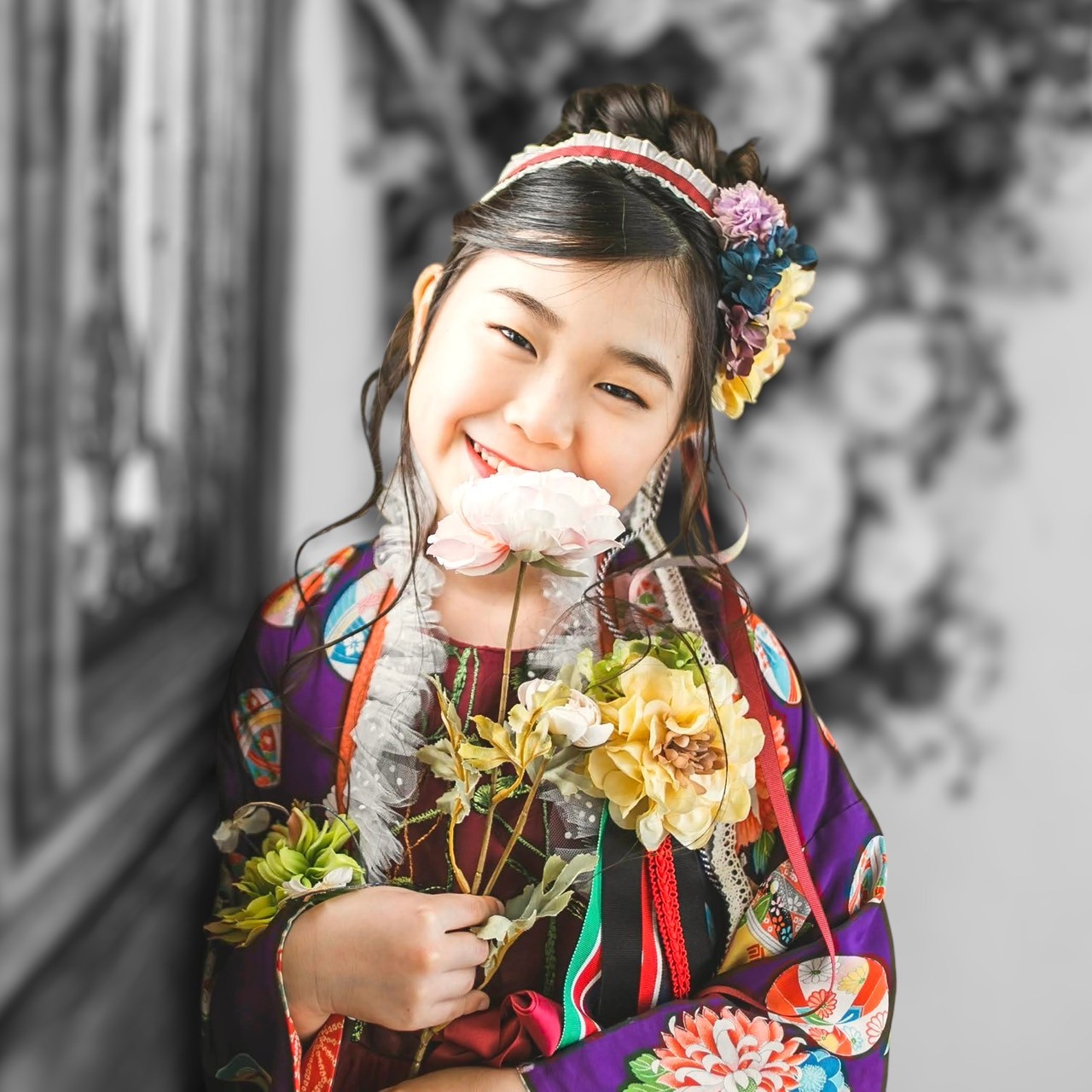 成人式 振袖 髪飾り 大正ロマン ふわりひらり大人のチュールリボン