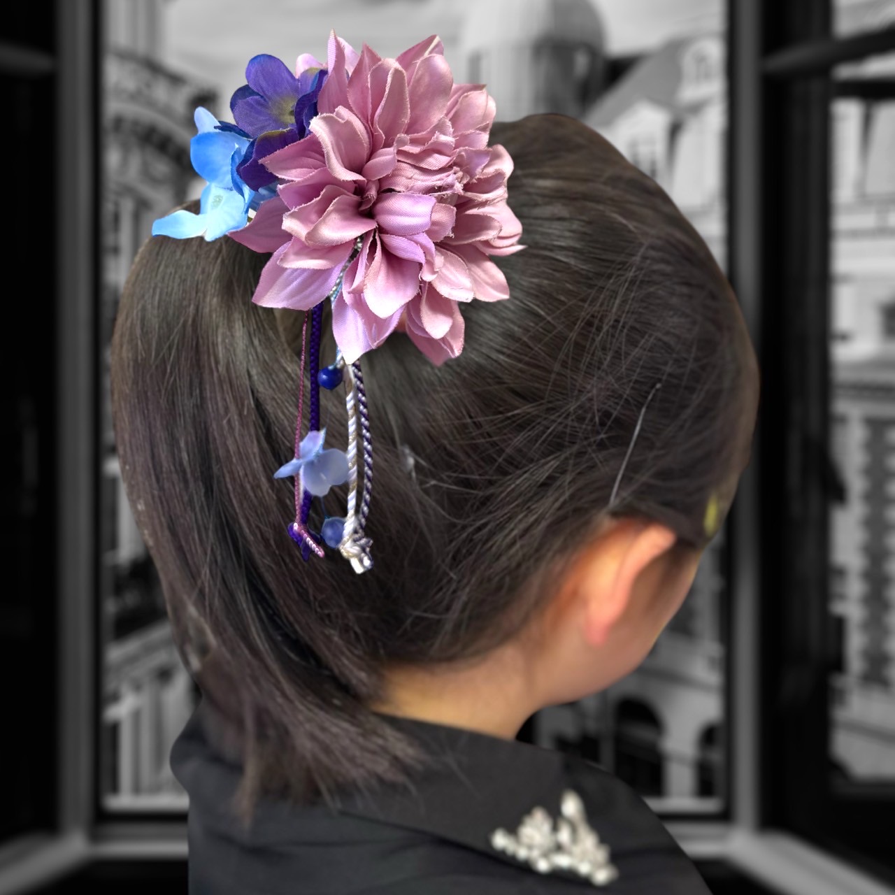 和装 着物 卒業式 袴 髪飾り 帯飾り 2WAY ハイカラさんのゆらゆらお花