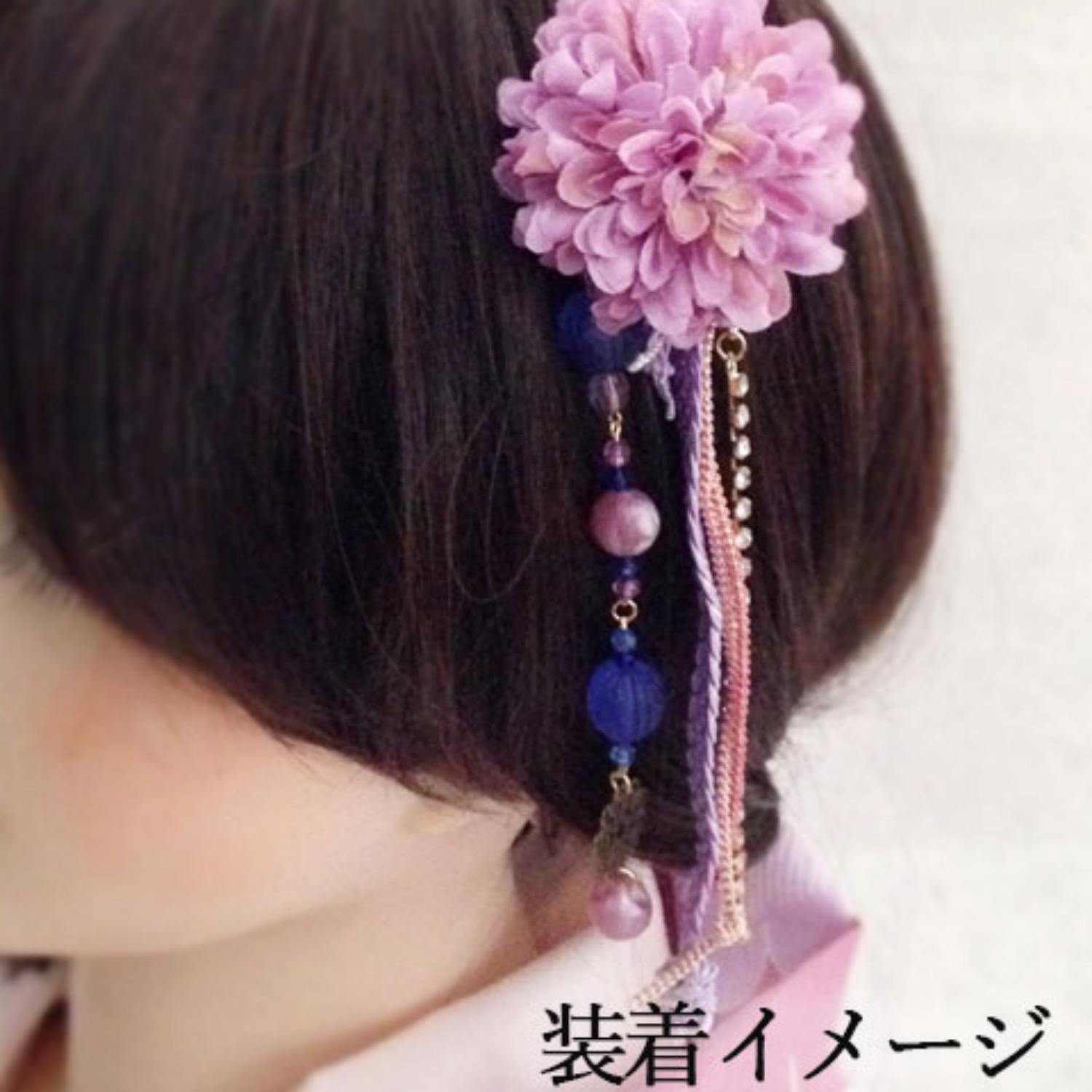 mcmc様 アップスタイルにゆらゆら揺れる花かんざし＊結婚式 成人式 髪飾り mcmc様 アップスタイルにゆらゆら揺れる花かんざし＊結婚式 成人