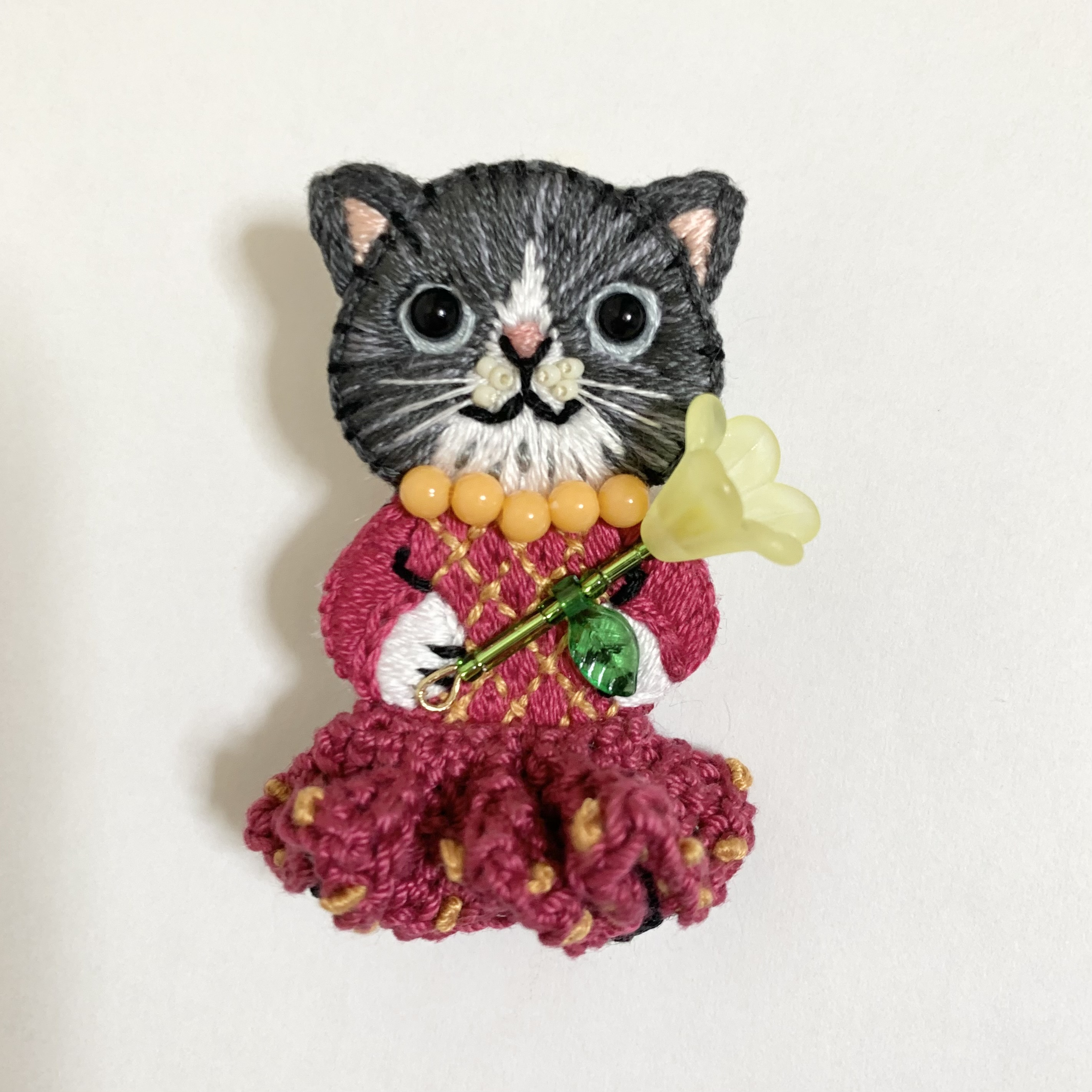 50’s アールデコ 猫ちゃん ブローチ d3c00057df15d5c817cb1dd0a27f59
