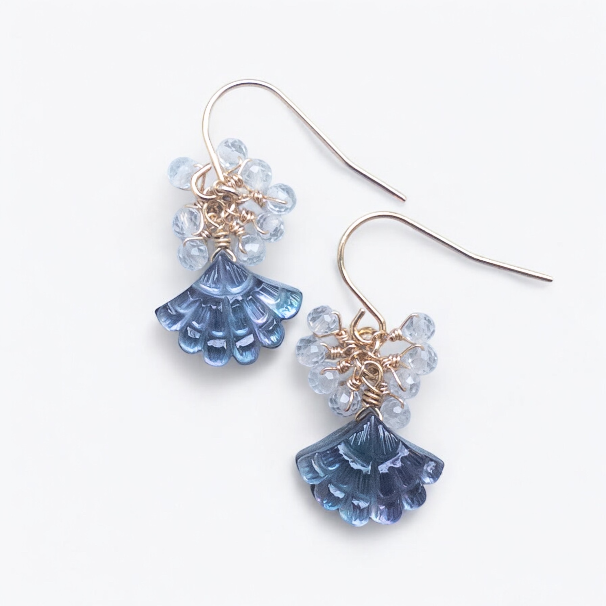 N 専用♦︎14kgfオーシャンジャスパー・サファイアピアス/イヤリング N 専用♦︎14kgfオーシャンジャスパー・サファイアピアス